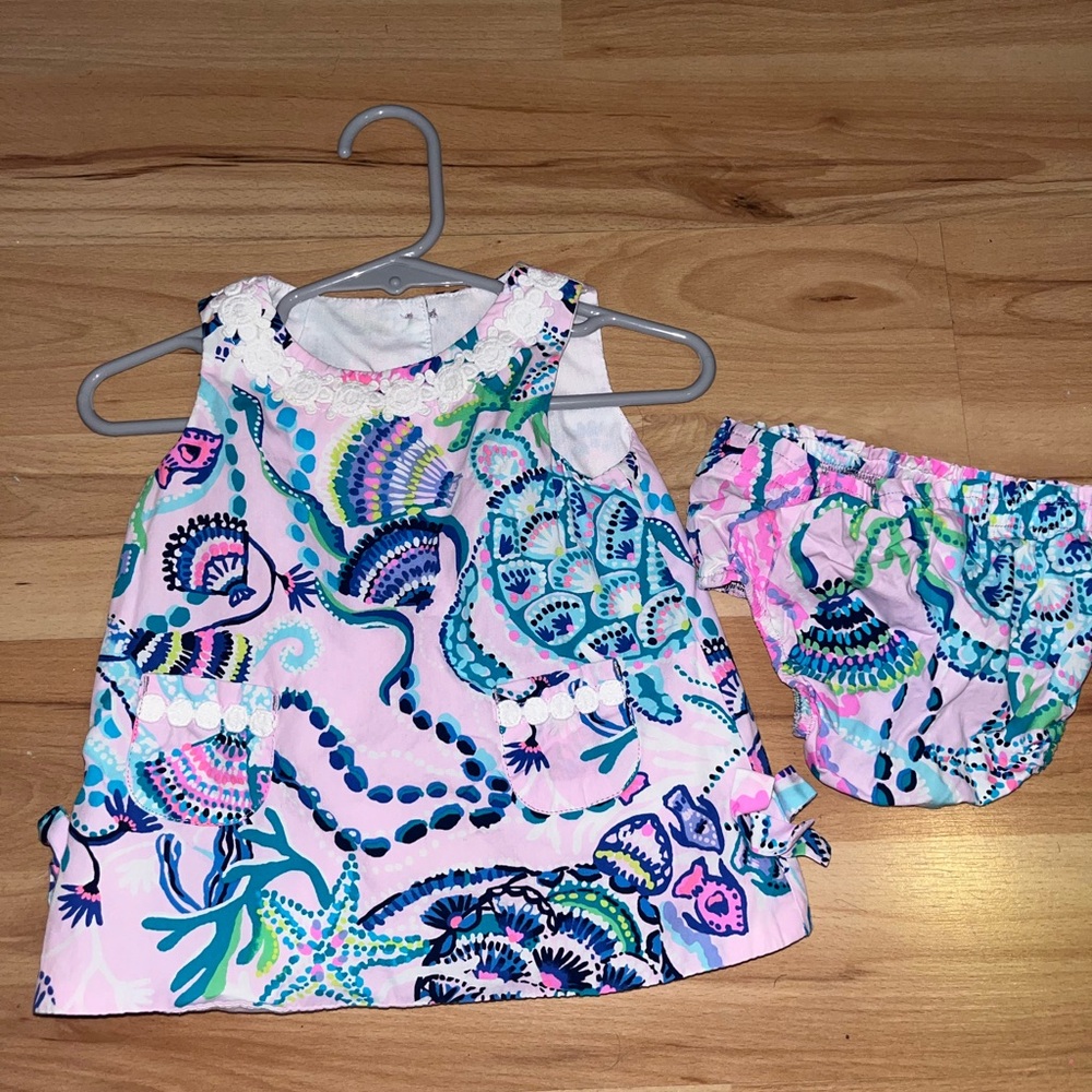 Lilly Pulitzer Baby Girl Dress with bottoms NWT